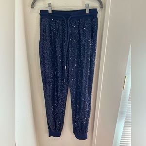 Sequin high waisted joggers